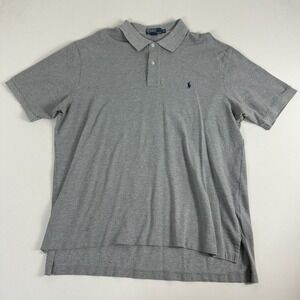 Polo Ralph Lauren Polo Shirt Gray Mens Size 2XB Big Short Sleeve Preppy Casual